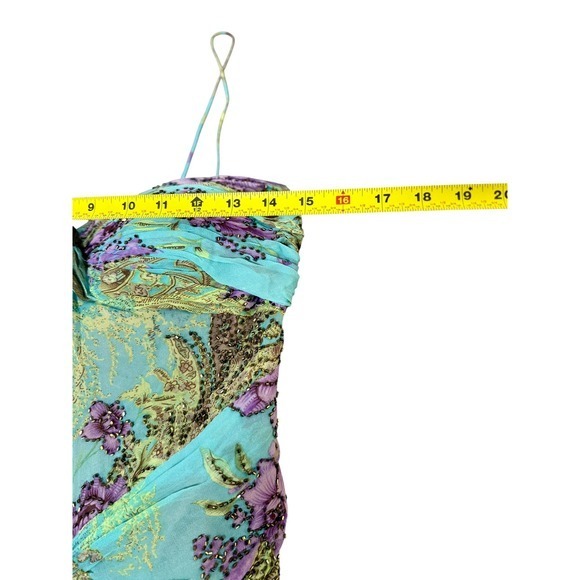 NWT Vintage Alberto Makali Silk Beaded Y2K Fairycore Dress Size 8 Whimsical - Picture 8 of 12